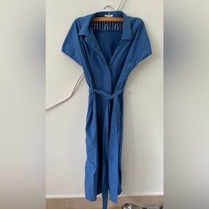 Cos belt dress blue